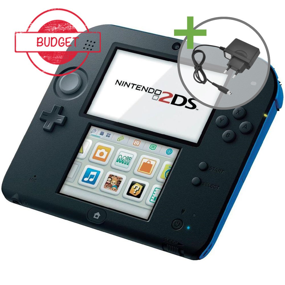 Nintendo 2DS - Black/Blue (Electric Blue) - Budget Kopen | Nintendo 3DS Hardware
