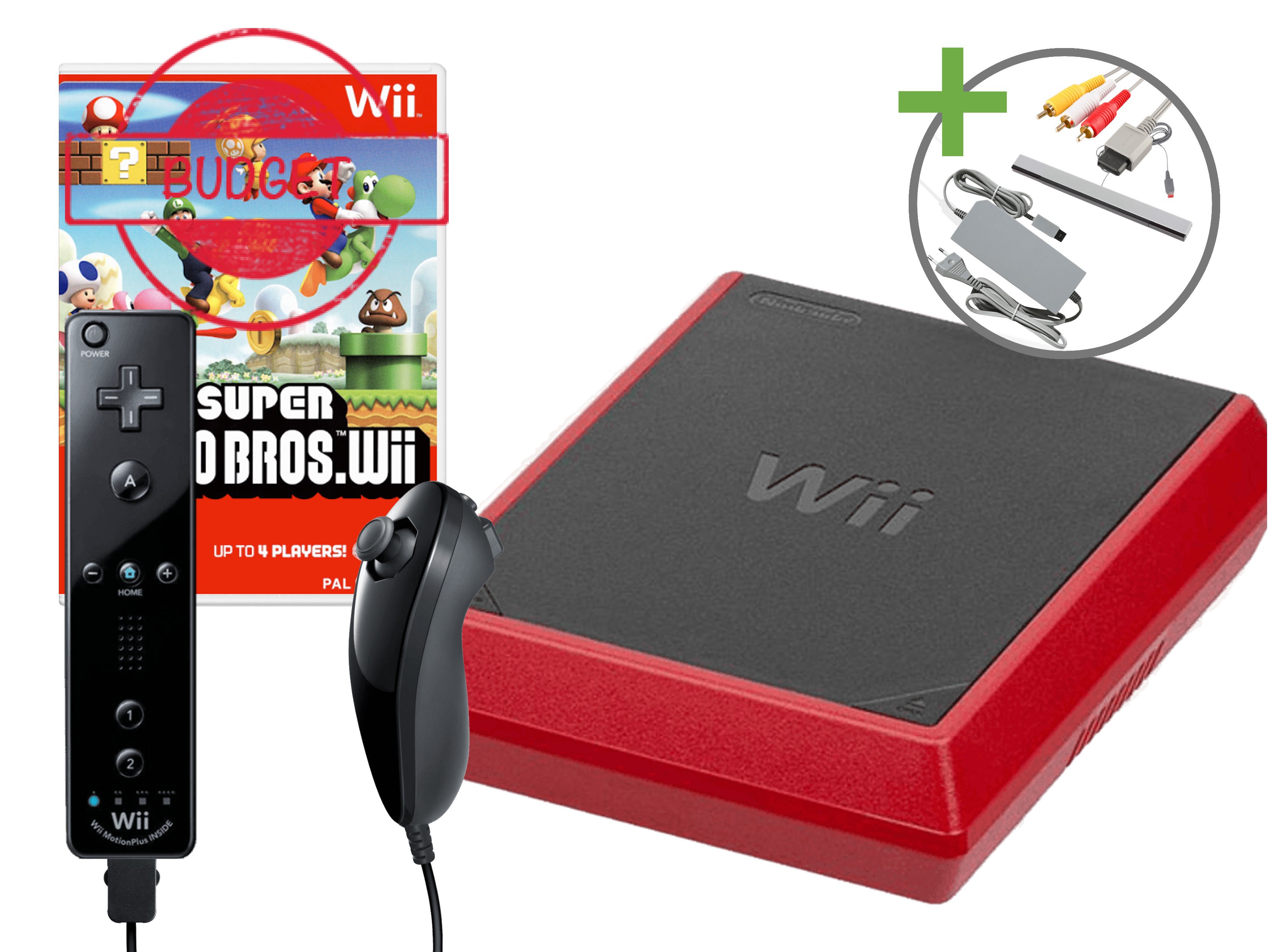 Nintendo Wii Mini Starter Pack - New Super Mario Bros. Wii Edition - Budget Kopen | Wii Hardware
