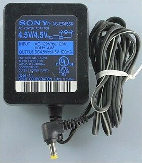 Sony Walkman AC Adapter 4.5V