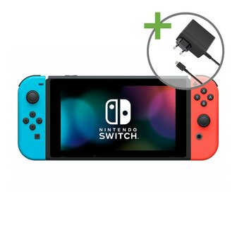Nintendo Switch Console - Rood/Blauw (Starter Pack)