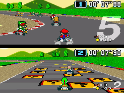 Super Nintendo SNES Screenshot Super Mario Kart