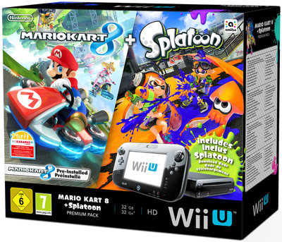 Wii U Console - Mario Kart 8 + Splatoon Pack [Complete]