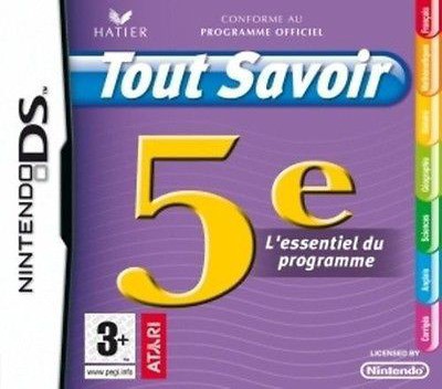 Tout Savoir 5e - L'Essentiel du Programme - Nintendo DS Games