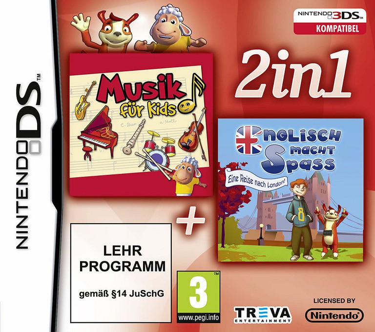 2 in 1 - Musik für Kids + Englisch Macht Spass - Eine Reise nach London! - Nintendo DS Games