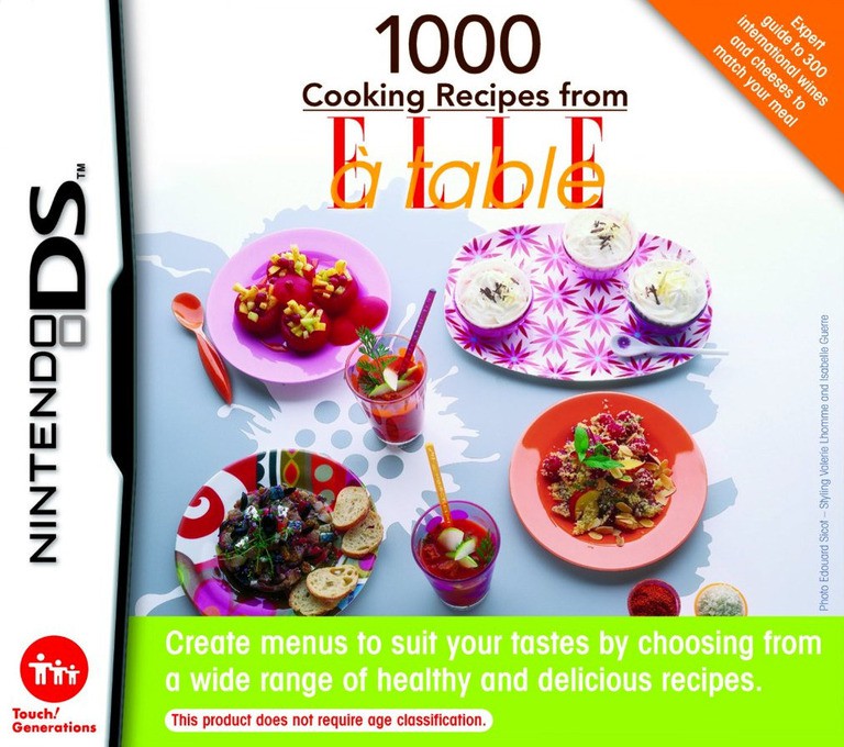 1000 Cooking Recipes from ELLE à Table - Nintendo DS Games
