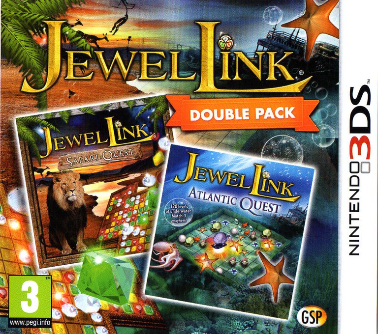 Jewel Link Double Pack - Safari Quest and Atlantic Quest - Nintendo 3DS Games