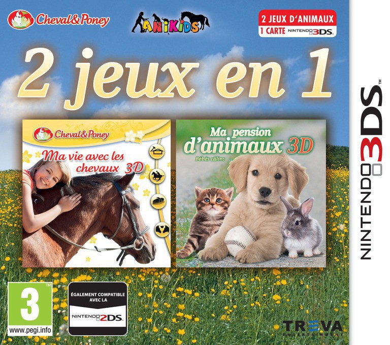 2 in 1 - Life with Horses 3D + My Baby Pet Hotel 3D - Nintendo 3DS Games