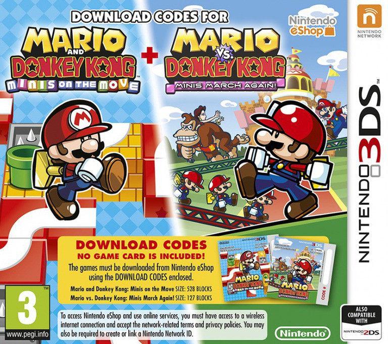Mario & Donkey Kong: Mini's on the Move / Mario vs. Donkey Kong: Mini's March Again! - Nintendo 3DS Games
