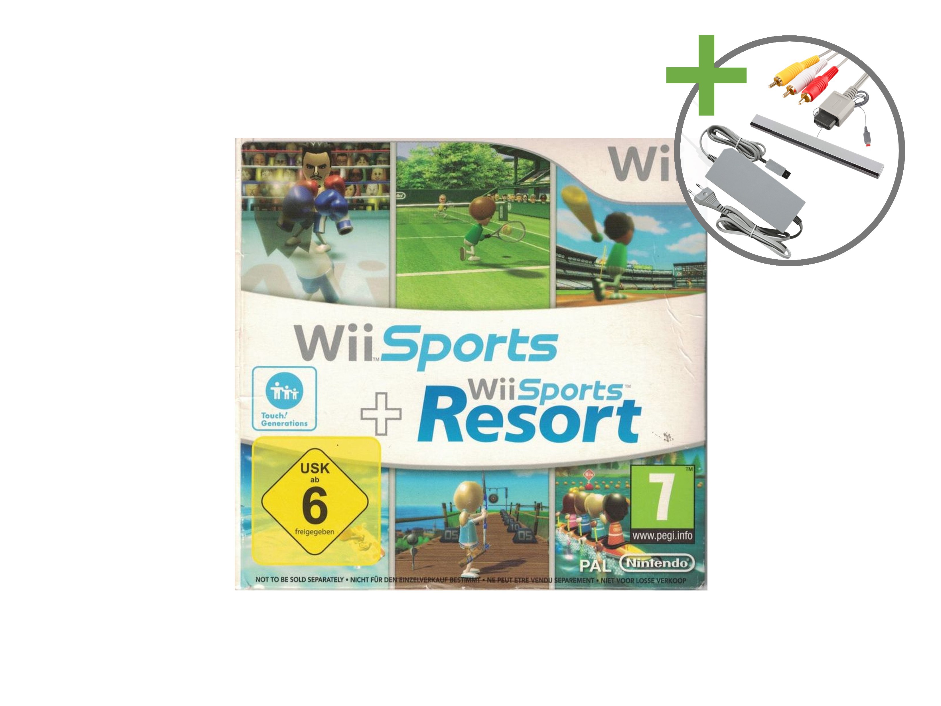 Nintendo Wii Starter Pack - Wii Sports + Wii Sports Resort Black Edition [Complete] - Wii Hardware - 5