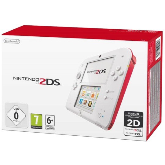 Nintendo 2DS - White/Red [Complete] - Nintendo 3DS Hardware