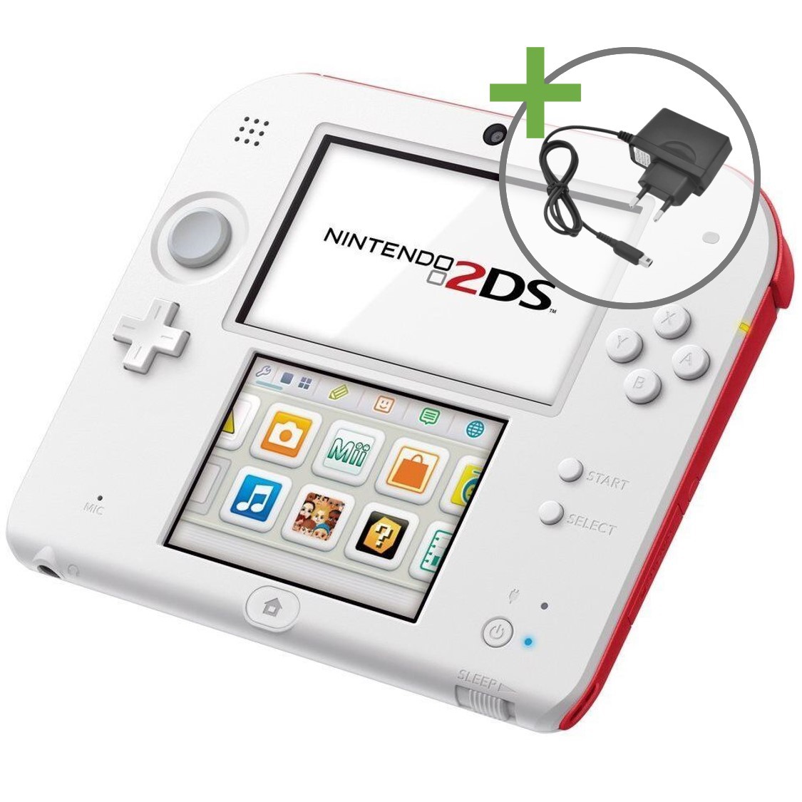 Nintendo 2DS - White/Red [Complete] - Nintendo 3DS Hardware - 2