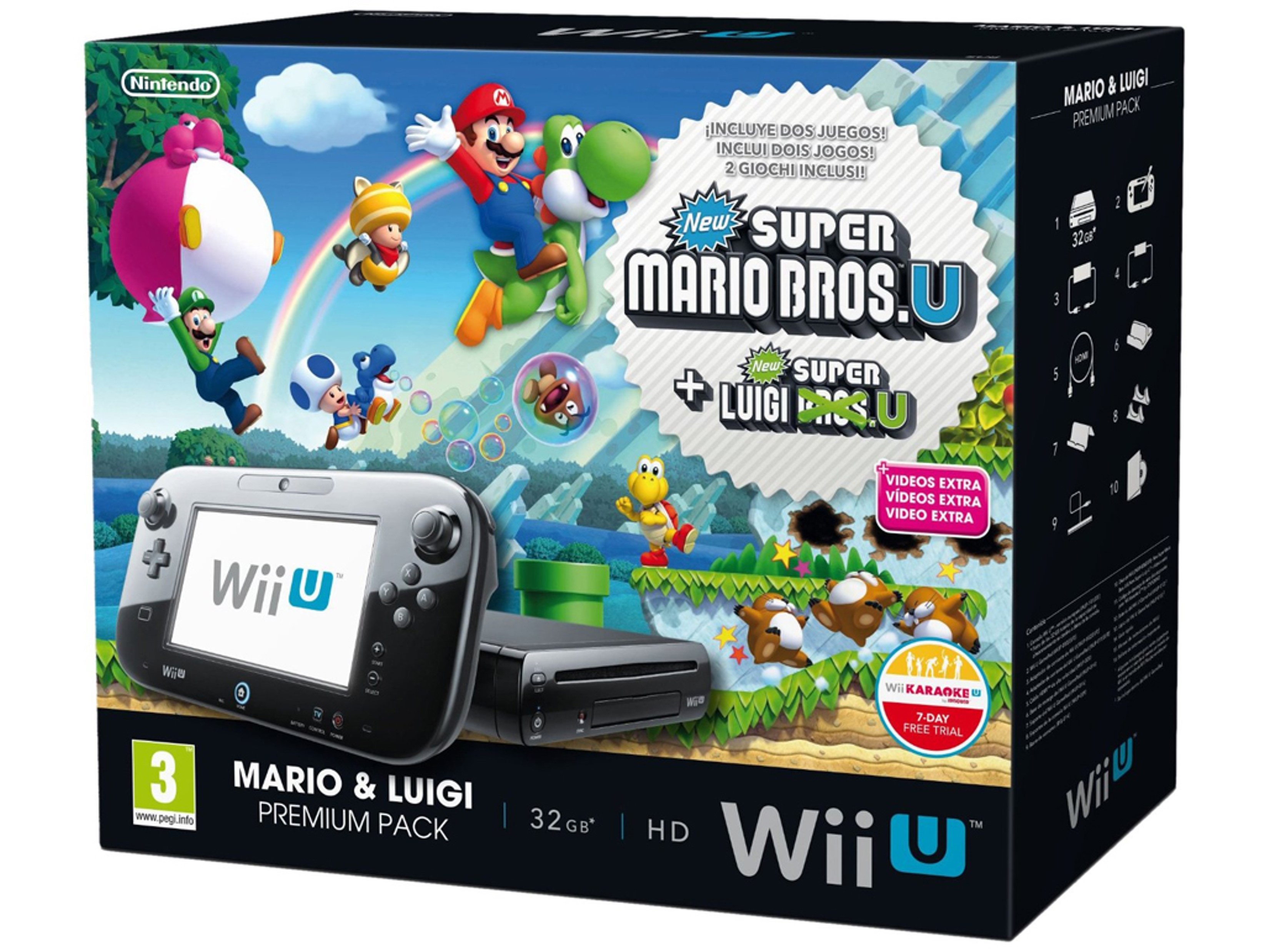Nintendo Wii U Starter Pack - New Super Mario Bros. U + New Super Luigi U Edition [Complete] - Wii U Hardware