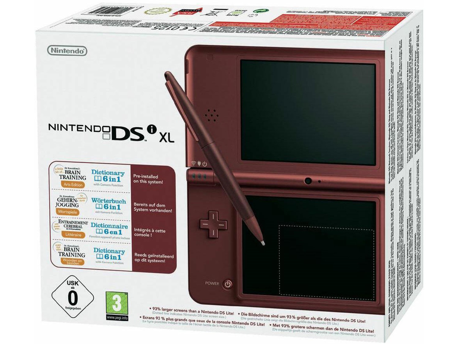 Nintendo DSi XL - Bordeaux Red [Complete] - Nintendo DS Hardware