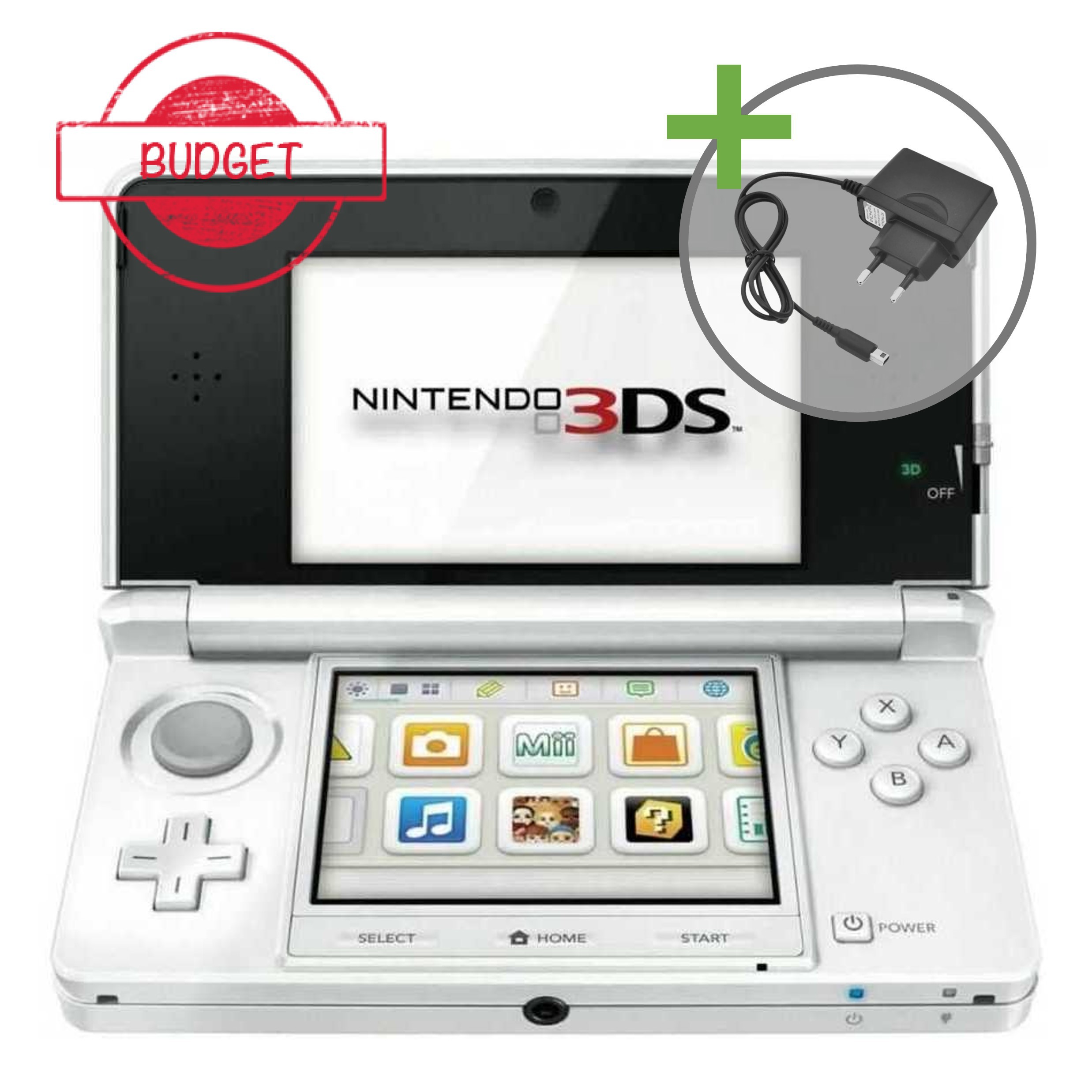 Nintendo 3DS - Ice White - Budget - Nintendo 3DS Hardware