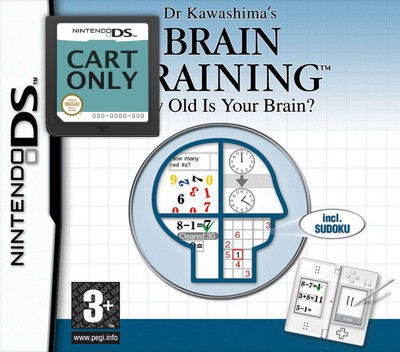Dr Kawashima's Brain Training - Hoe Oud is je brein - Cart Only - Nintendo DS Games