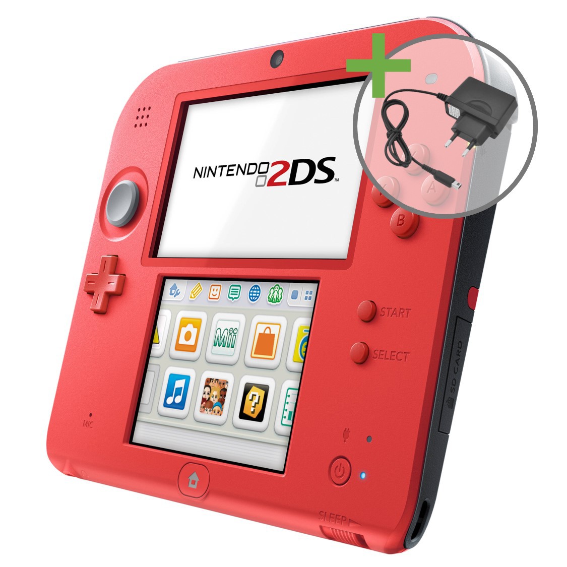 Nintendo 2DS - Red/Black (Crimson Red 2) - Nintendo 3DS Hardware