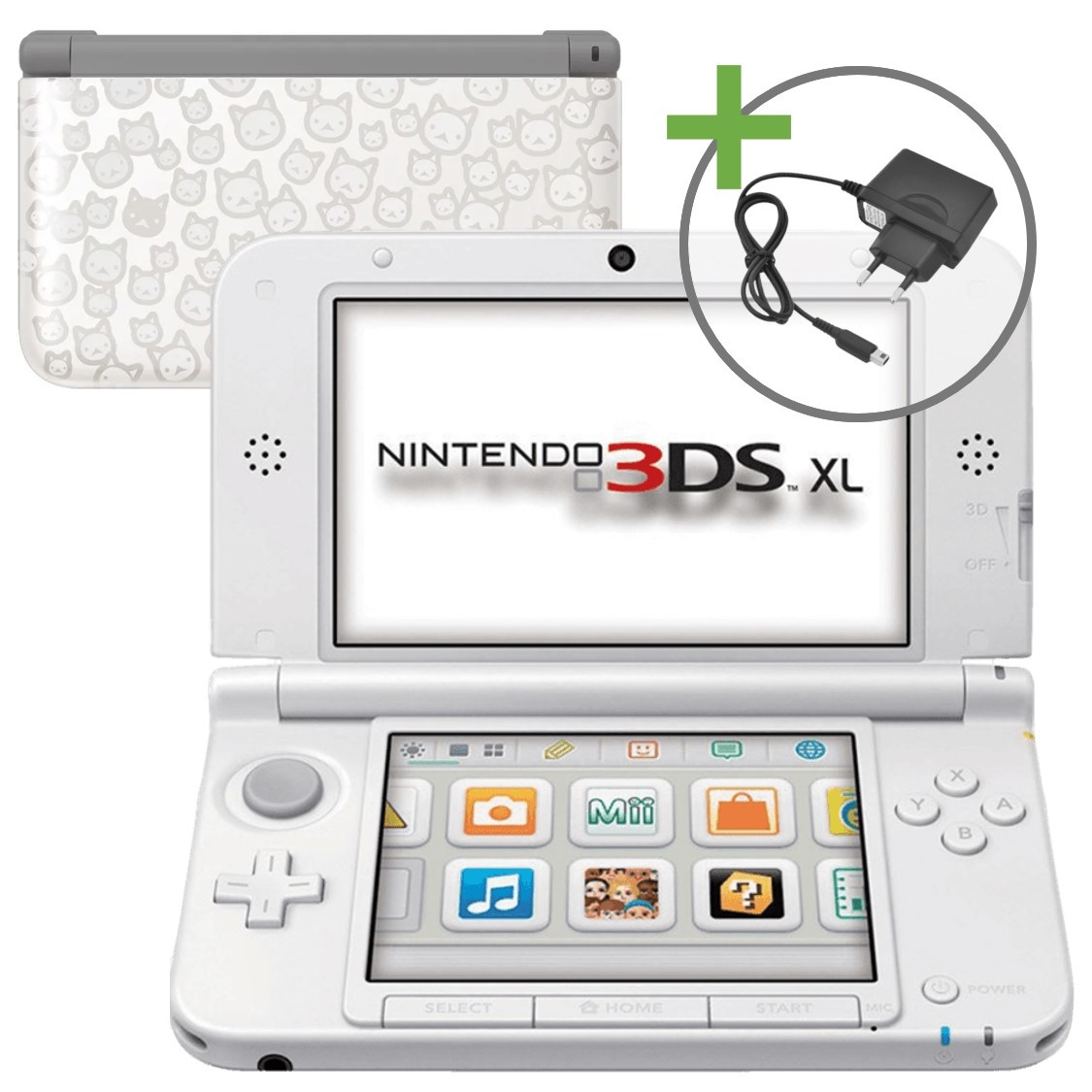 Nintendo 3DS XL - Monster Hunter 4 Felyne White Edition - Nintendo 3DS Hardware