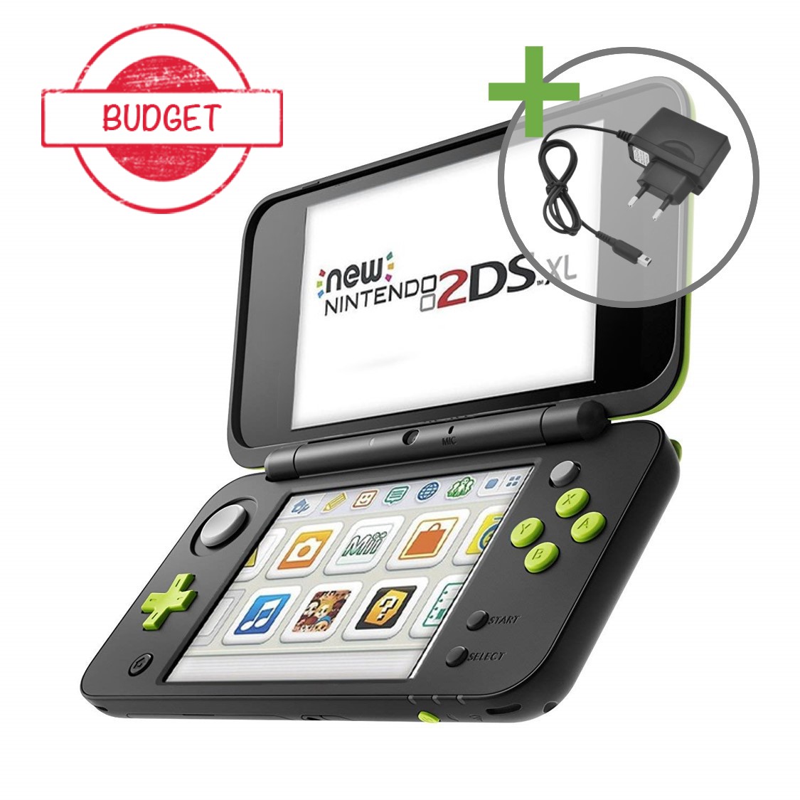 New Nintendo 2DS XL - Black/Lime - Budget - Nintendo 3DS Hardware