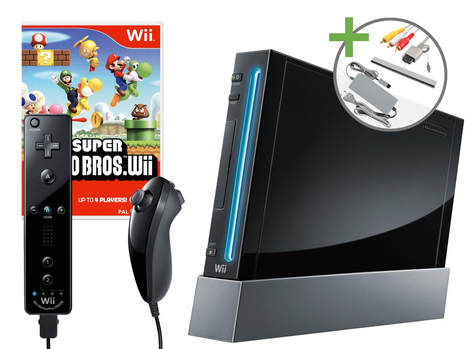 Nintendo Wii Starter Pack - New Super Mario Bros. Wii Edition - Wii Hardware