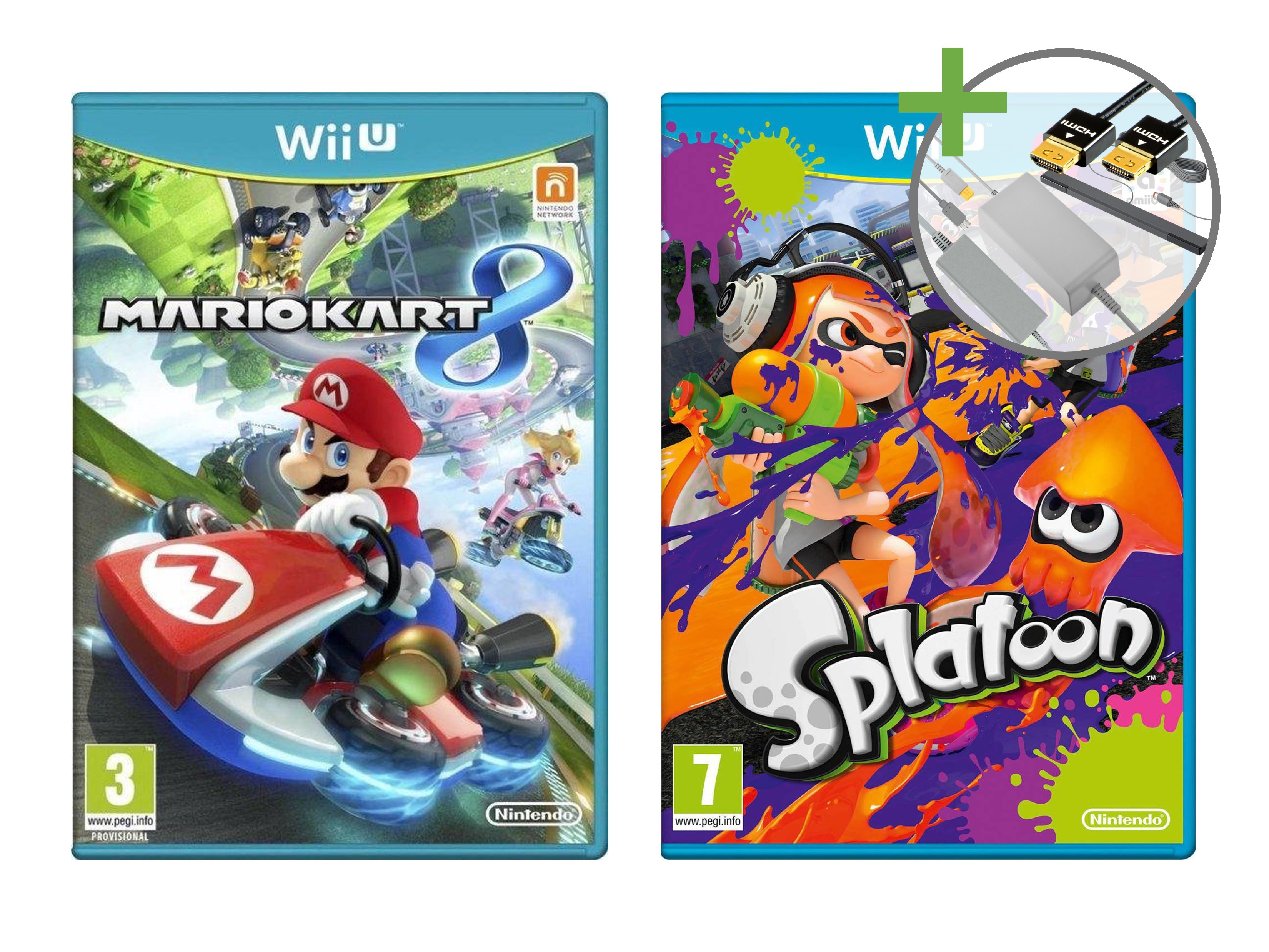 Nintendo Wii U Starter Pack - Mario Kart 8 en Splatoon Edition - Wii U Hardware - 4