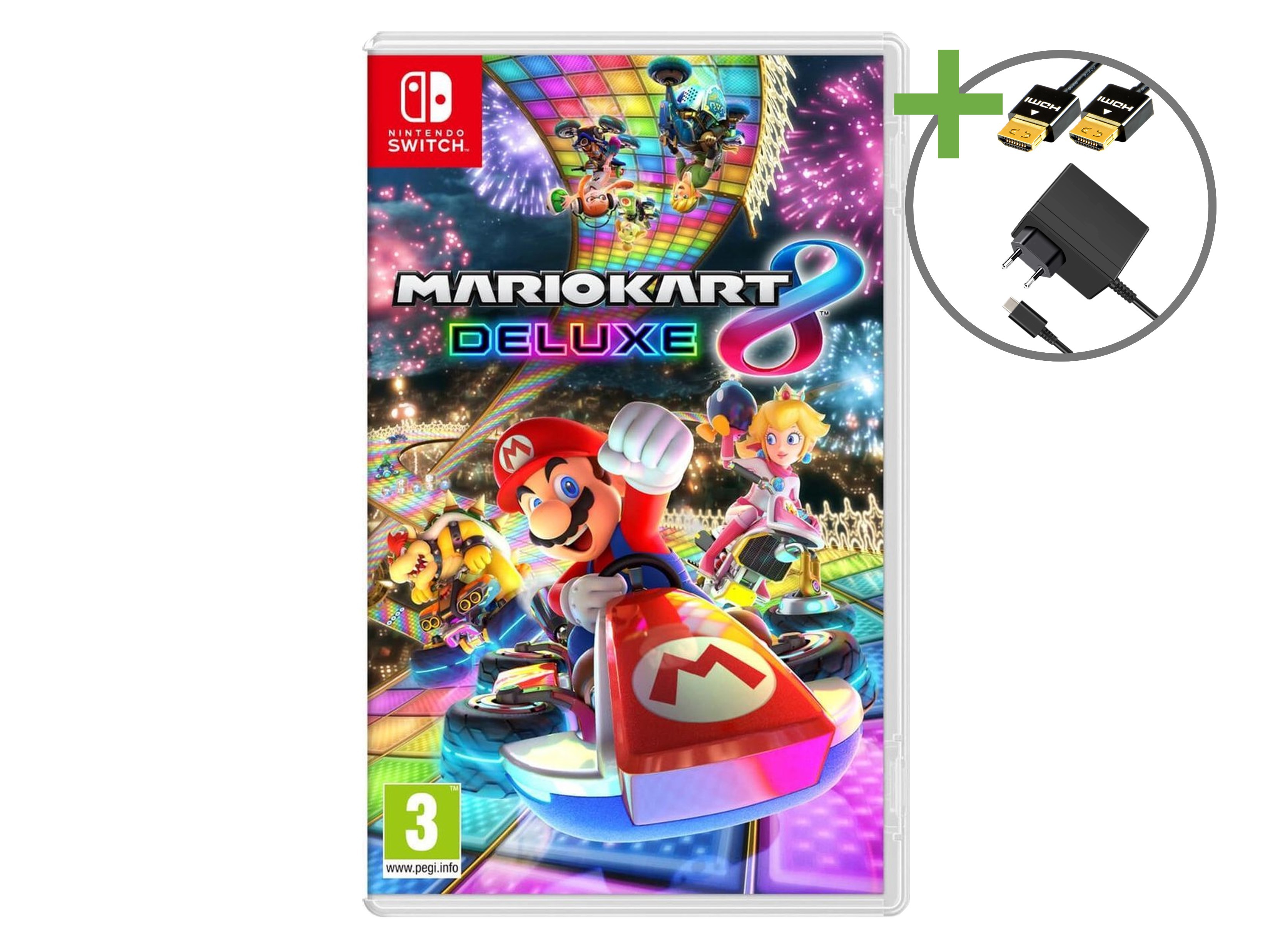 Nintendo Switch Starter Pack - Mario Kart 8 Deluxe Rood/Blauw Edition - Nintendo Switch Hardware - 5