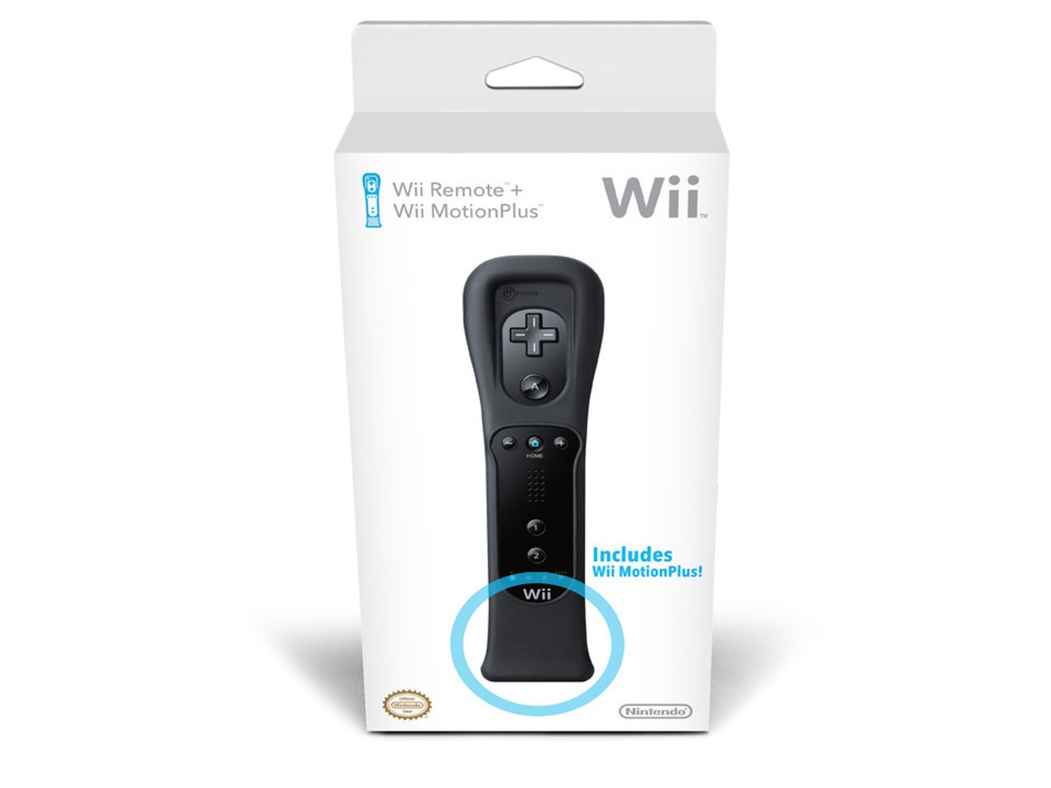 2 Nintendo Wii Remote Controller + Motion Plus Black [Complete] - Wii Hardware
