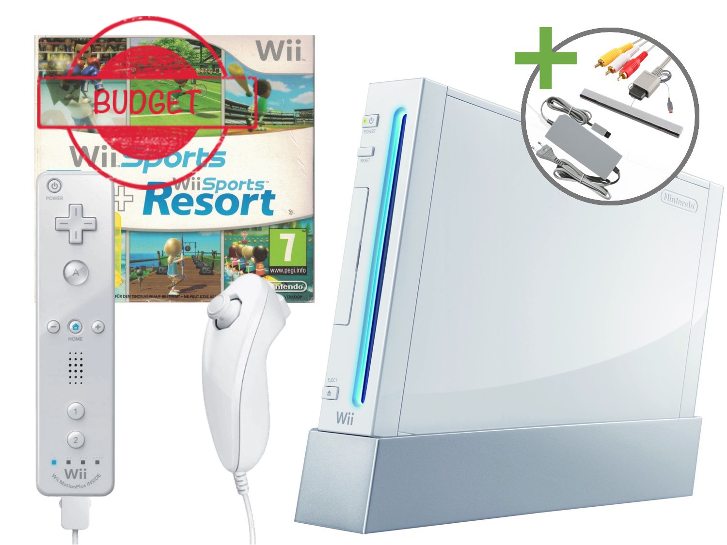 Nintendo Wii Starter Pack - Wii Sports + Wii Sports Resort White Edition - Budget Kopen | Wii Hardware