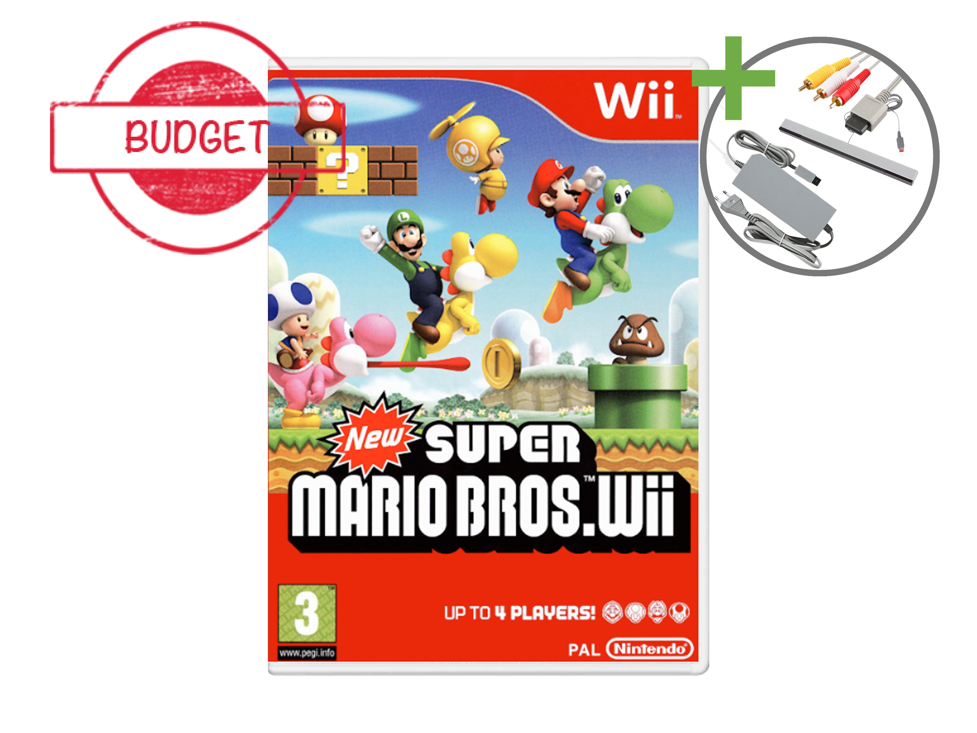 Nintendo Wii Mini Starter Pack - New Super Mario Bros. Wii Edition - Budget - Wii Hardware - 4