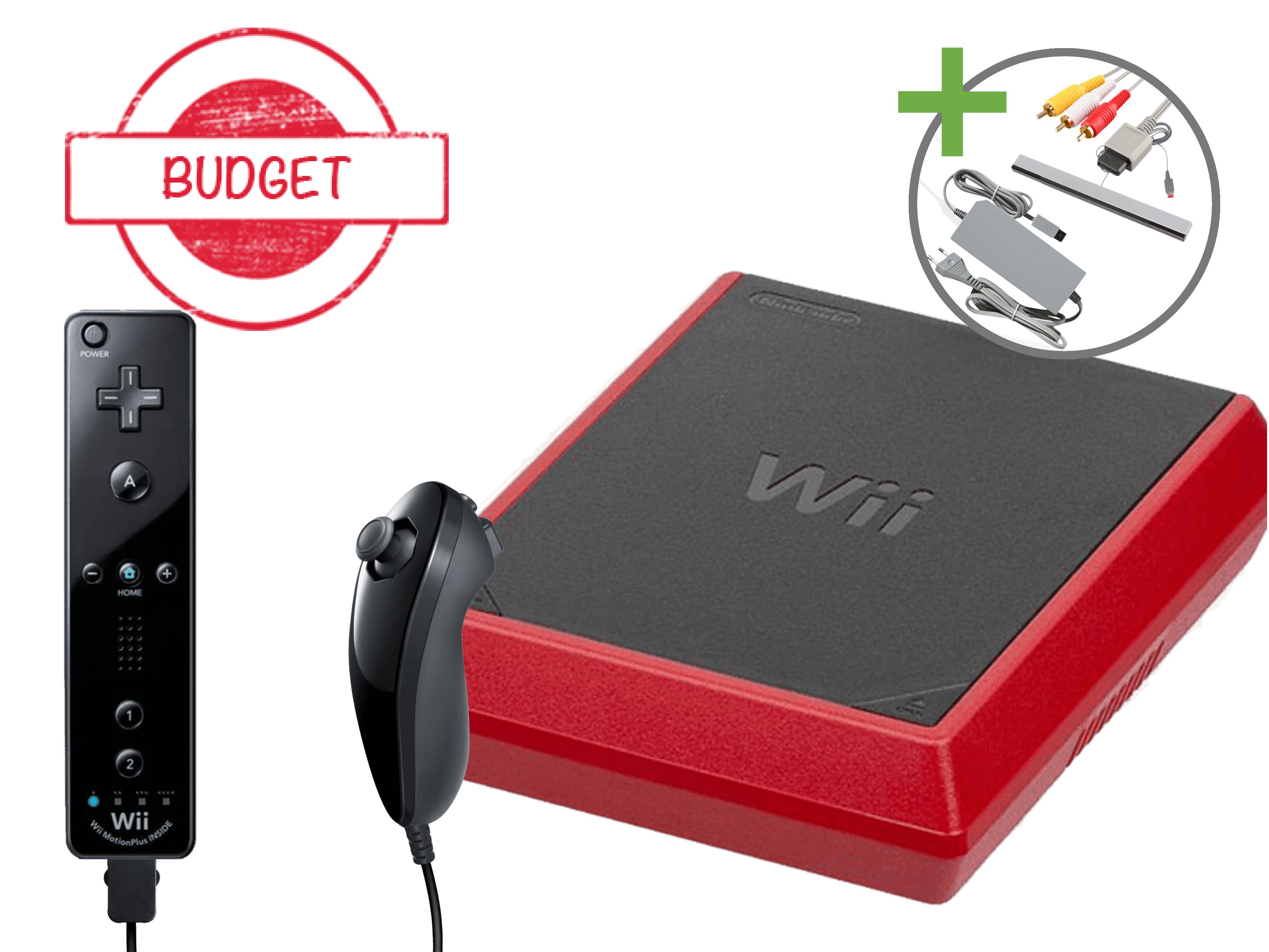 Nintendo Wii Mini Starter Pack - Motion Plus Black Edition - Budget Kopen | Wii Hardware