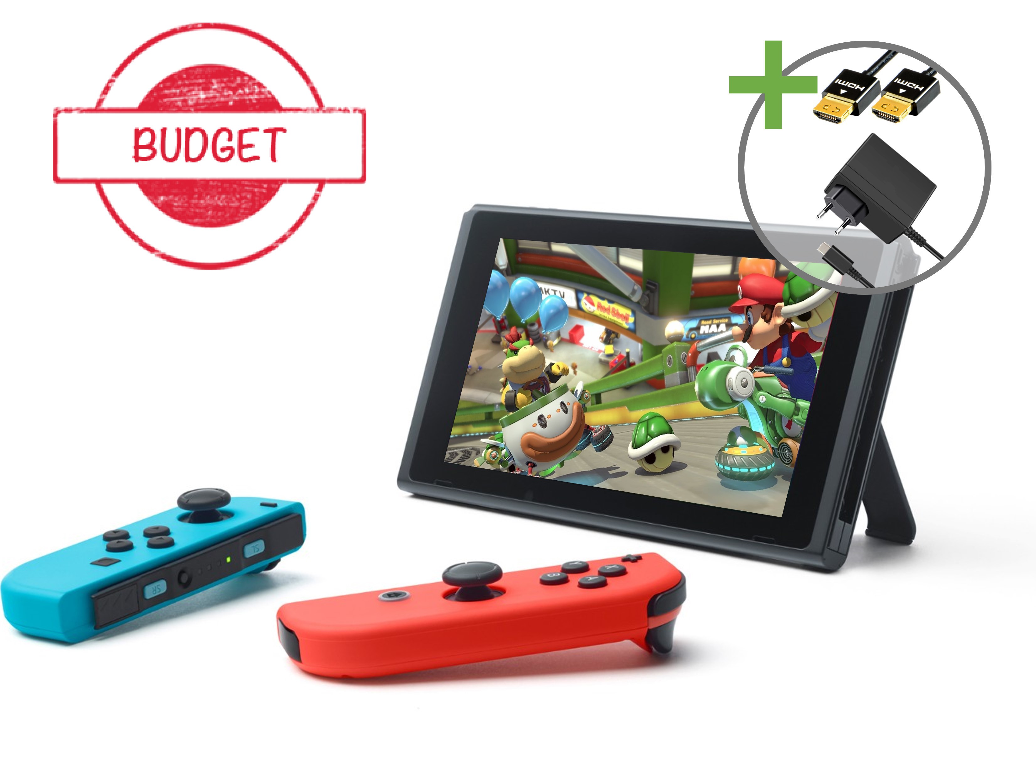 Nintendo Switch Starter Pack - Mario Kart 8 Deluxe Rood/Blauw Edition - Budget - Nintendo Switch Hardware - 3