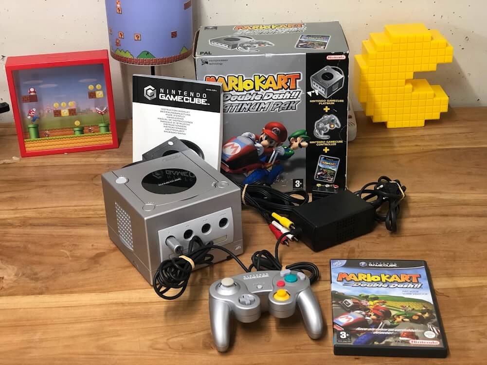 Nintendo Gamecube Console + Mario kart Double Dash Platinum Pak[Complete] - Gamecube Hardware