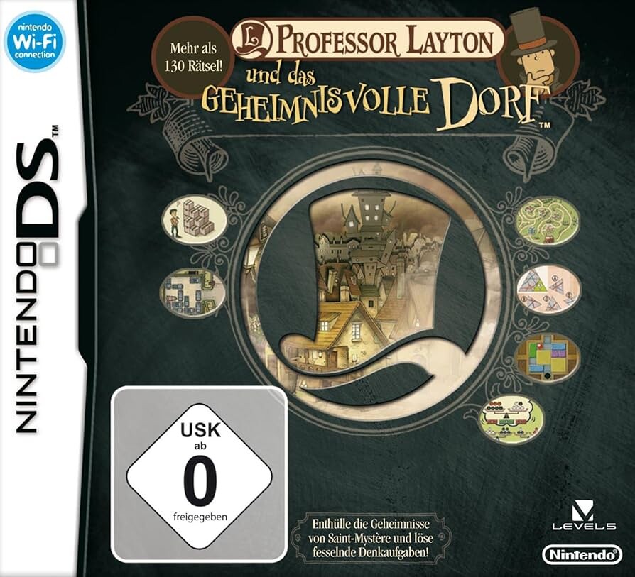 Professor Layton und das Geheimnisvolle Dorf (German) - Nintendo DS Games