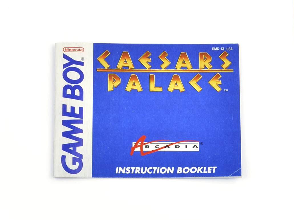 Caesar's Palace - Manual Kaufen | Gameboy Classic Manuals