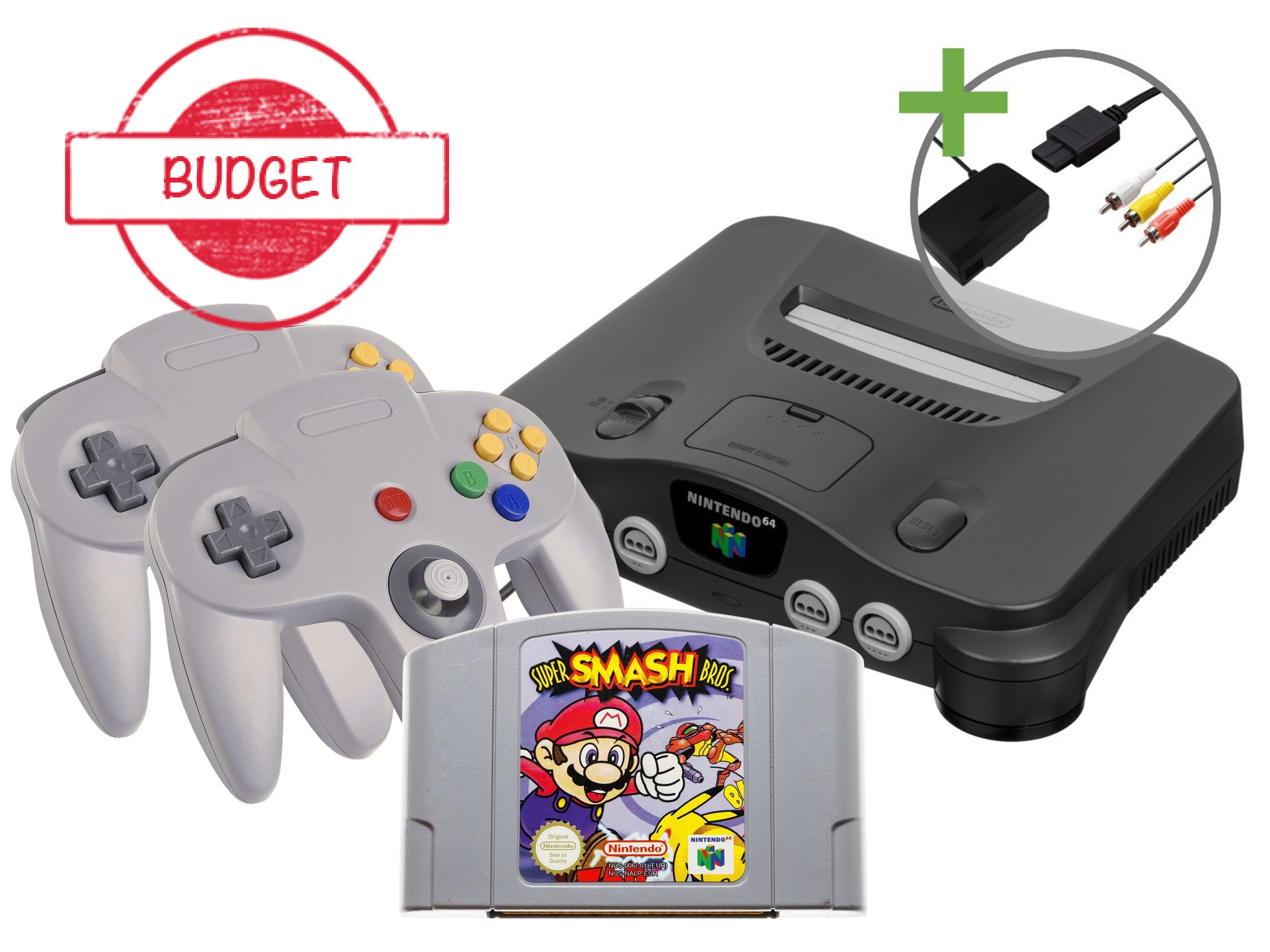 Nintendo 64 Starter Pack - Super Smash Bros Double Value Edition - Budget Kopen | Nintendo 64 Hardware
