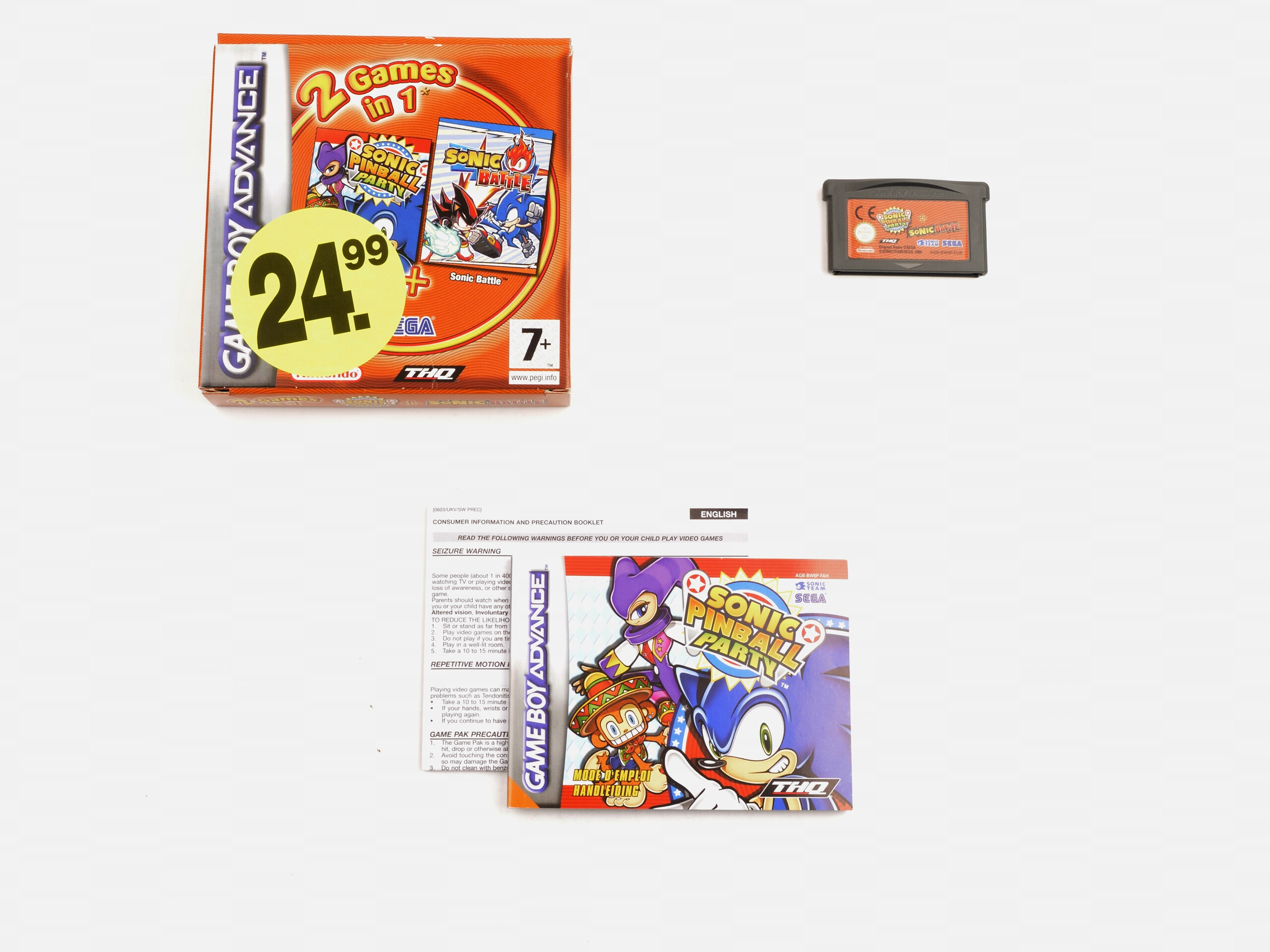 Sonic Pinball Party + Sonic Battle Kaufen | Gameboy Advance Games [Complete]