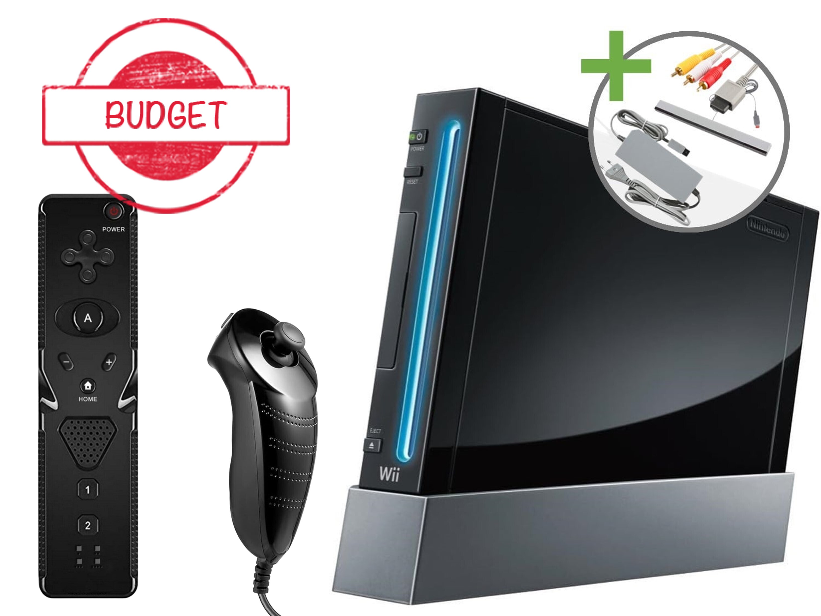 Nintendo Wii Starter Pack - Value Black Edition - Budget Kopen | Wii Hardware