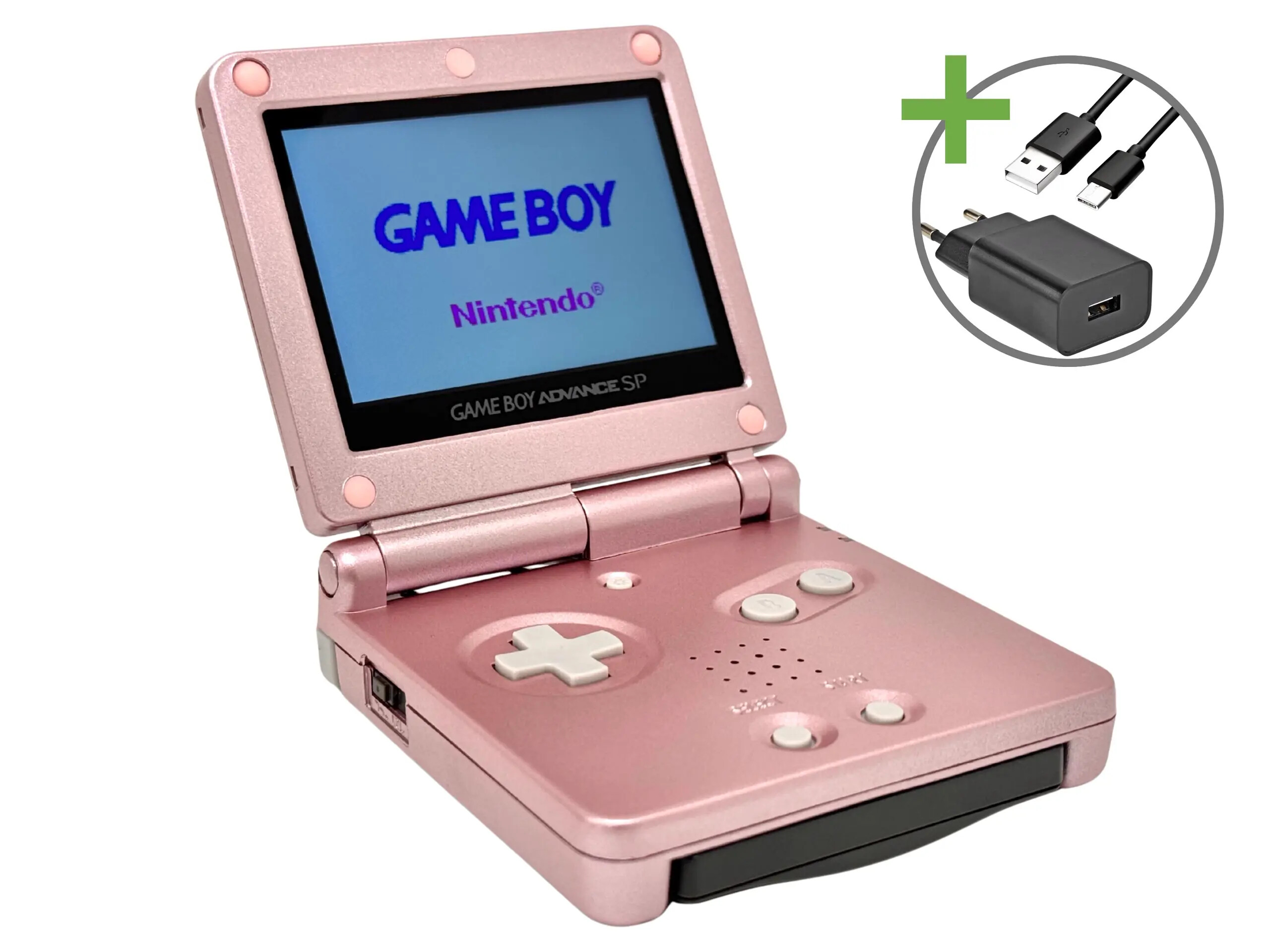 Gameboy Advance SP Pink - USB-C & IPS V5 - Gameboy Advance Hardware