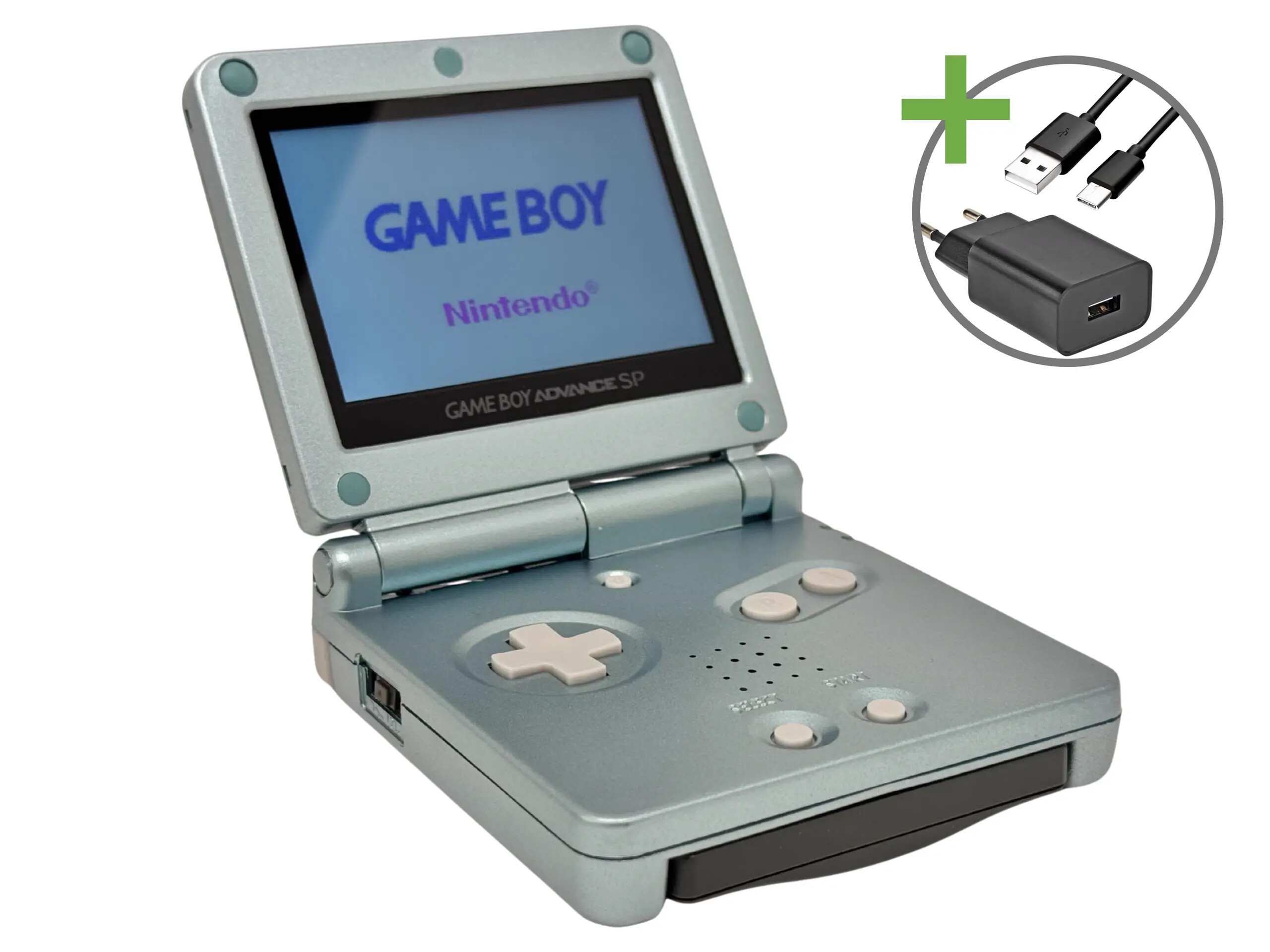 Gameboy Advance SP Lightblue - USB-C & IPS V5 - Gameboy Advance Hardware