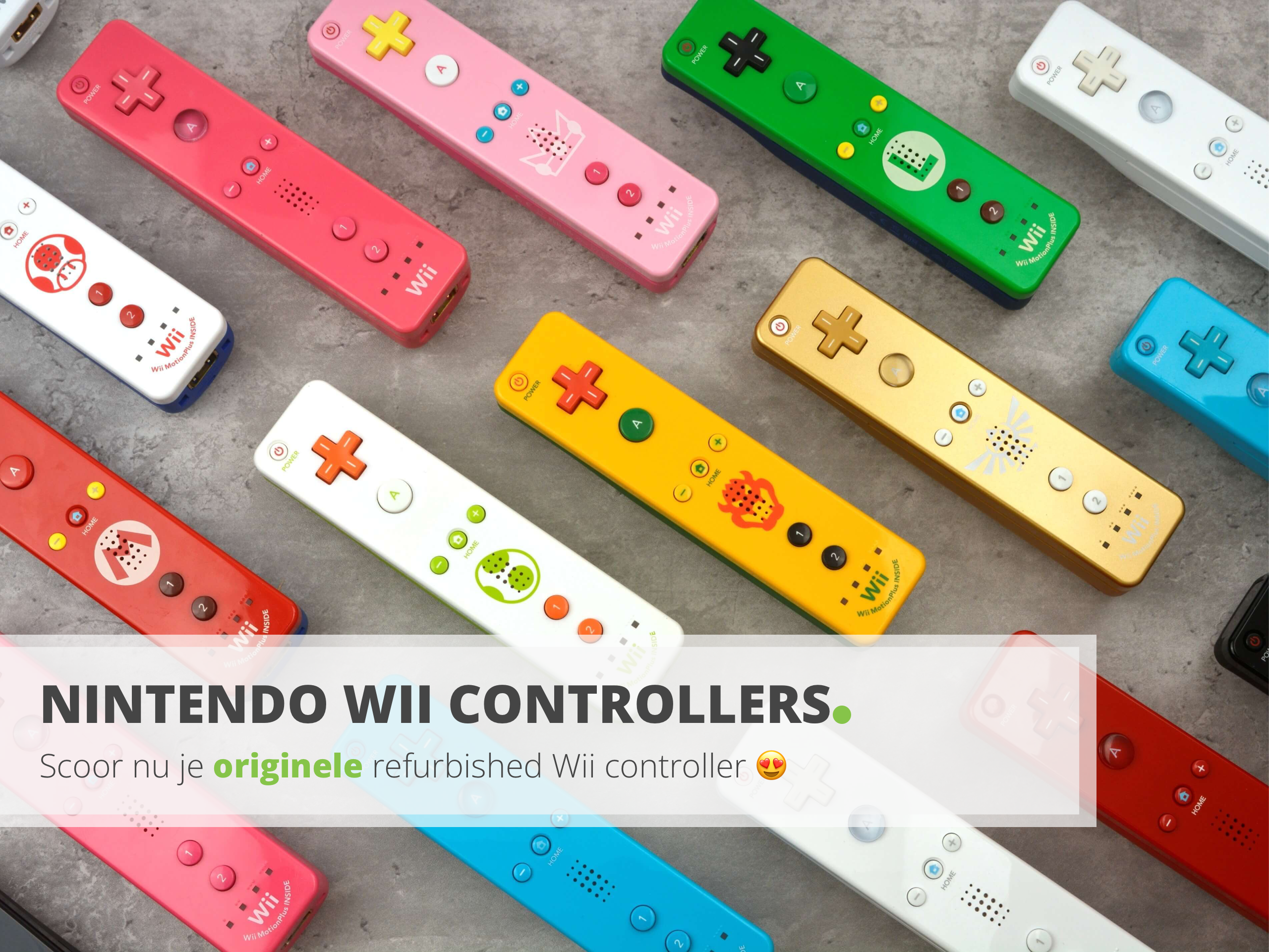 De ruimste keuze in originele refurbished Wii controllers